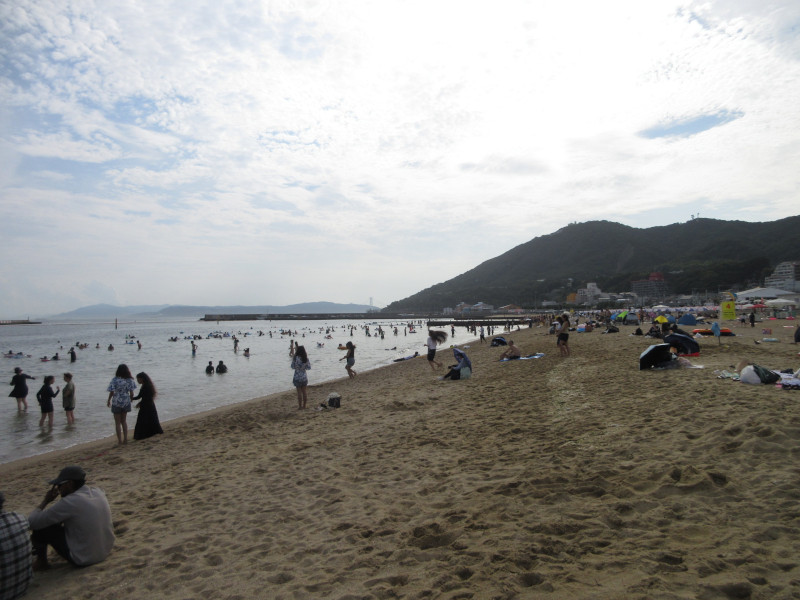 夏は当然須磨ビーチ