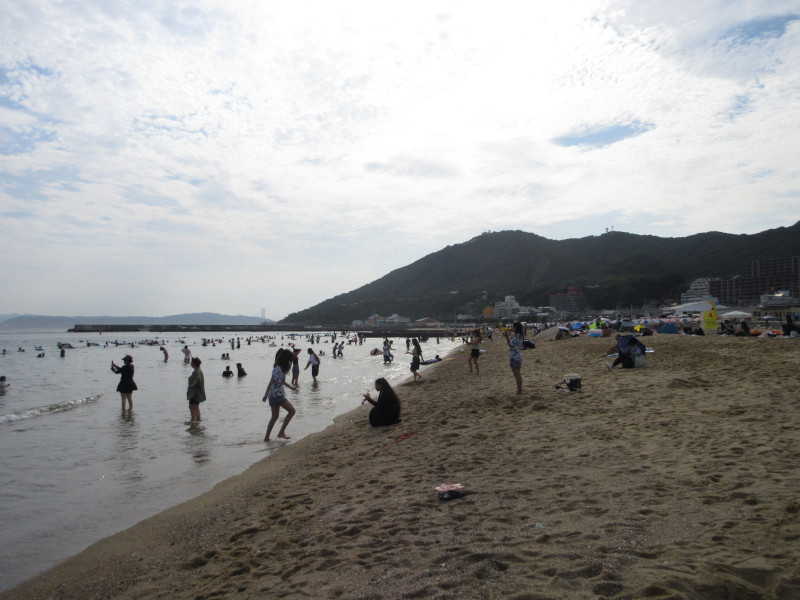夏は当然須磨ビーチ