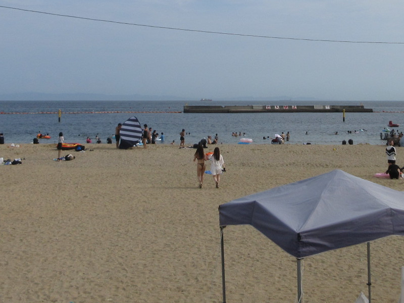 夏は当然須磨ビーチ