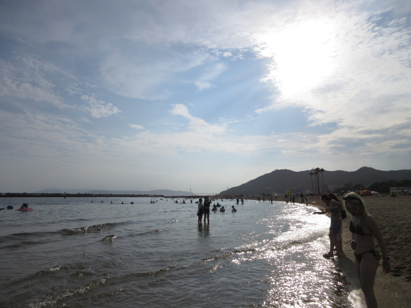 夏は当然須磨ビーチ