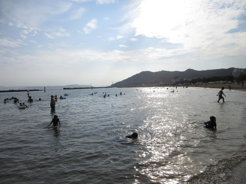 夏は当然須磨ビーチ