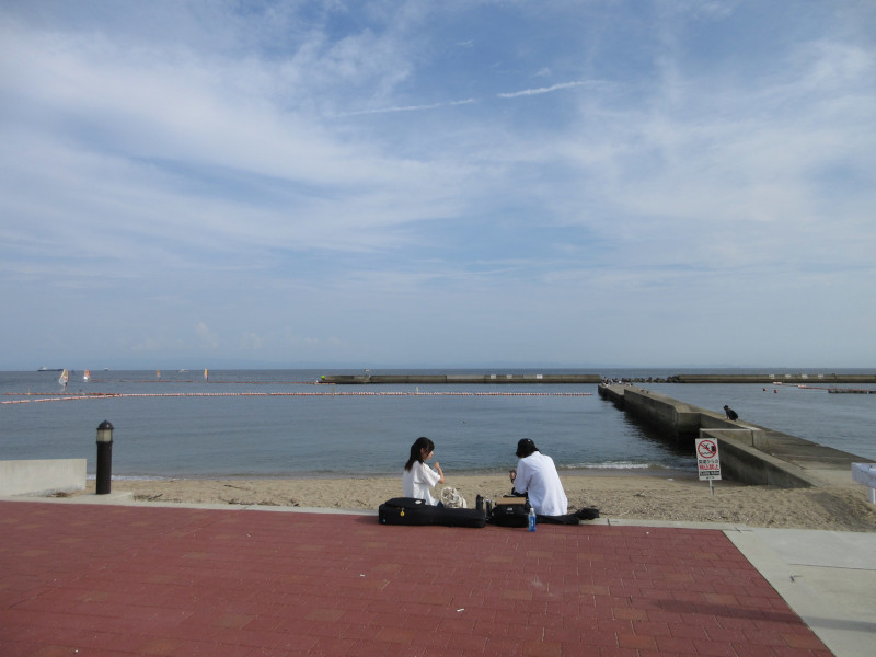 夏は当然須磨ビーチ