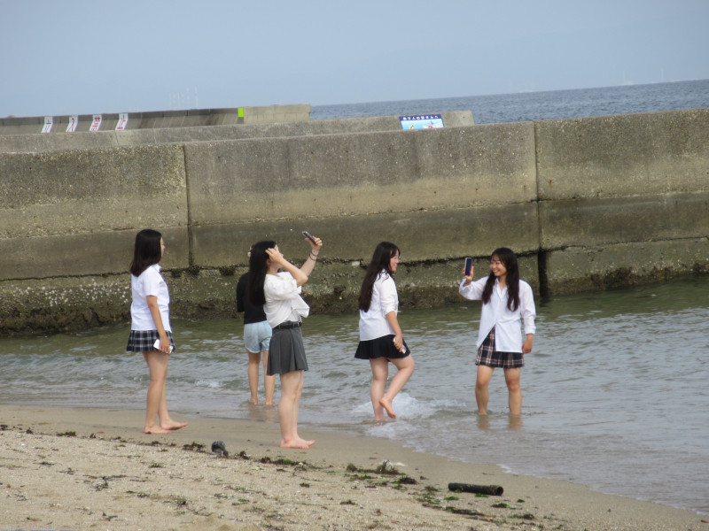 夏は当然須磨ビーチ