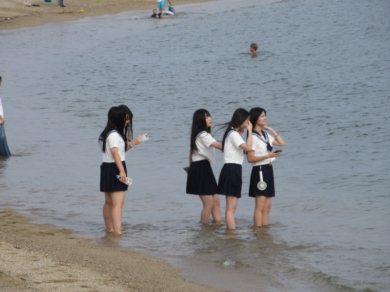 夏は当然須磨ビーチ