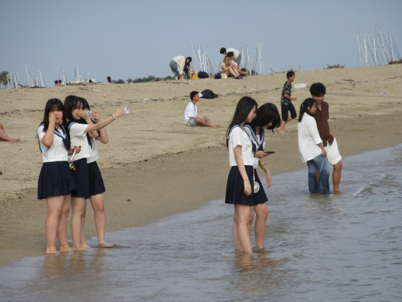夏は当然須磨ビーチ