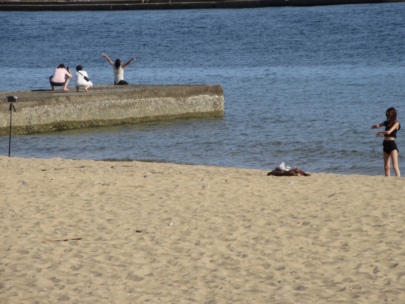 秋風の須磨ビーチ