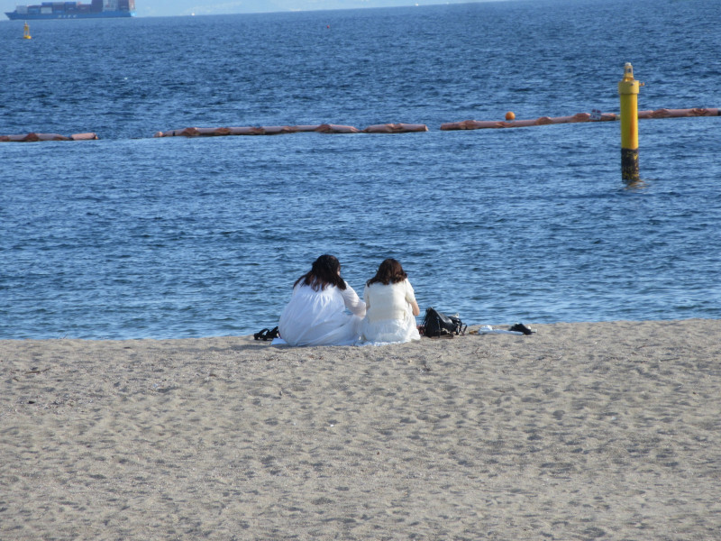 秋風の須磨ビーチ