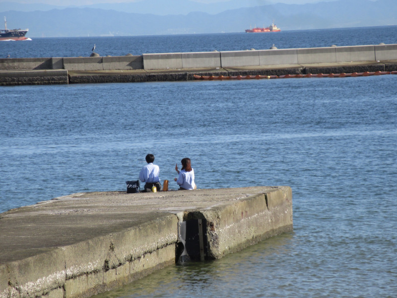秋風の須磨ビーチ
