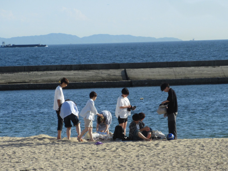 秋風の須磨ビーチ